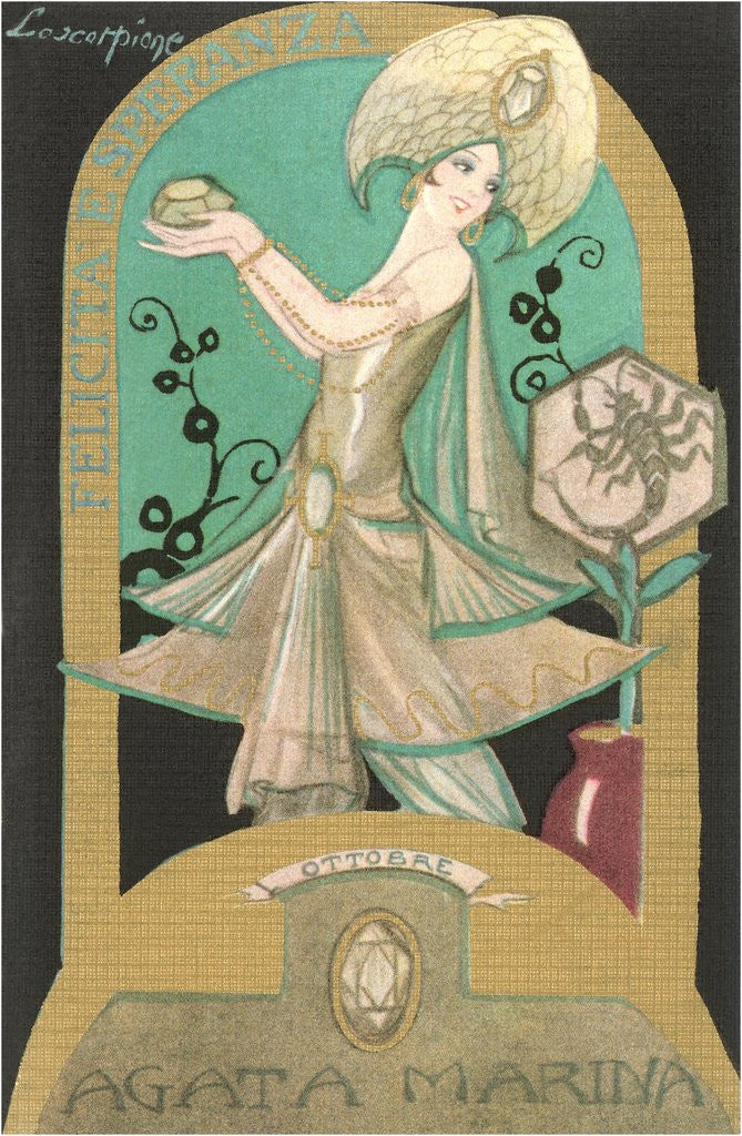 Detail of Italian Month Signs, October by Anonymous