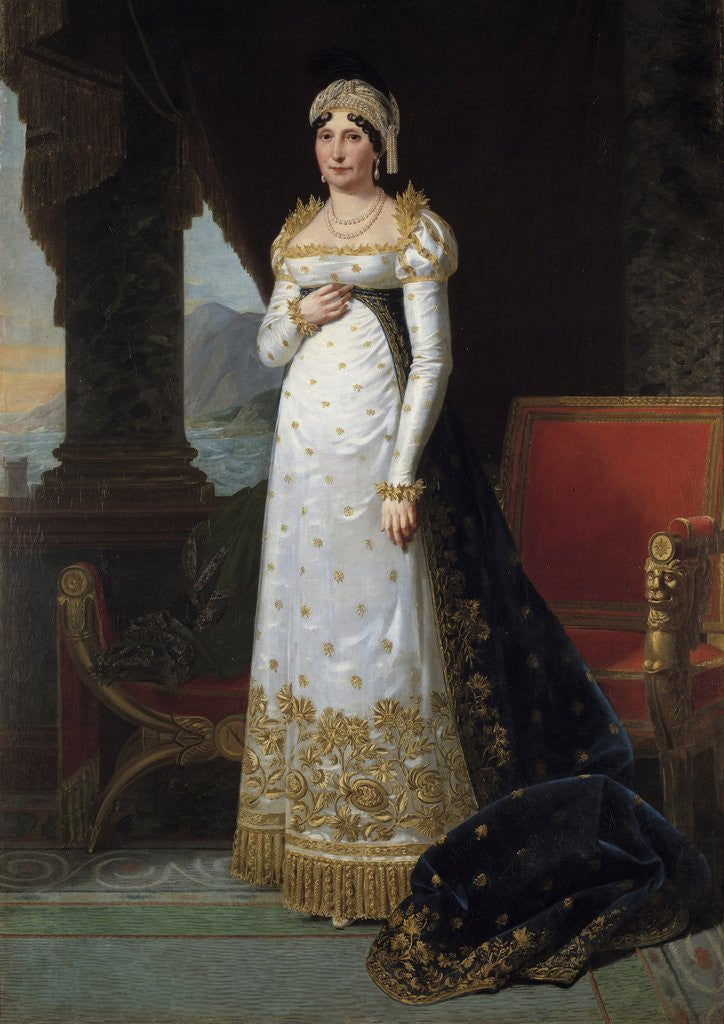 Detail of Portrait of Marie Laetitia Bonaparte by Robert Lefevre