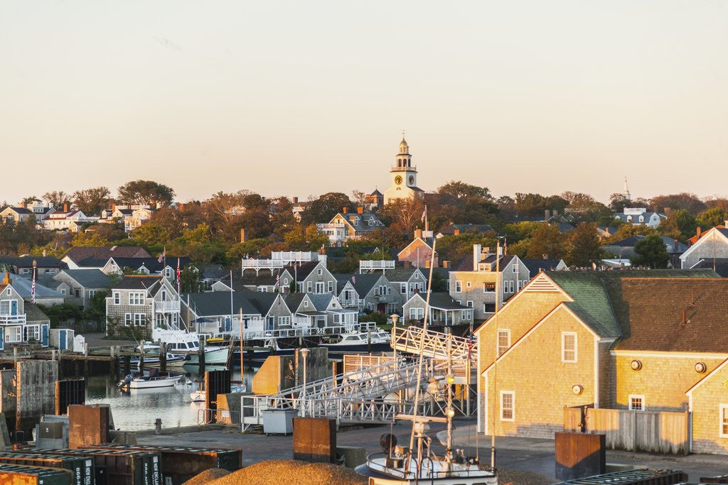 Detail of View of Nantucket village by Anonymous