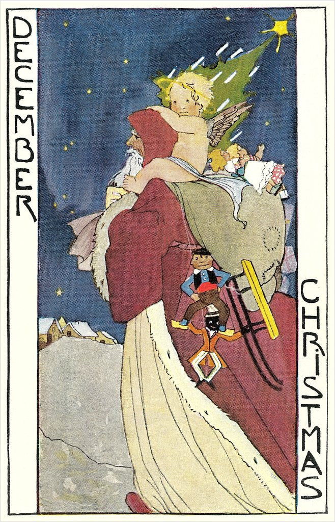 Detail of December Father Christmas by Anonymous