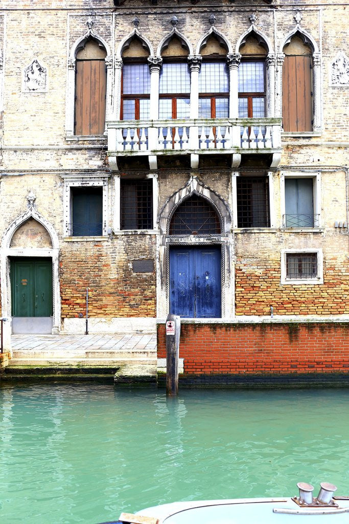 Detail of Canal Grande View from the Accademia bridge, S.Maria della Salute Church in the background. by Anonymous