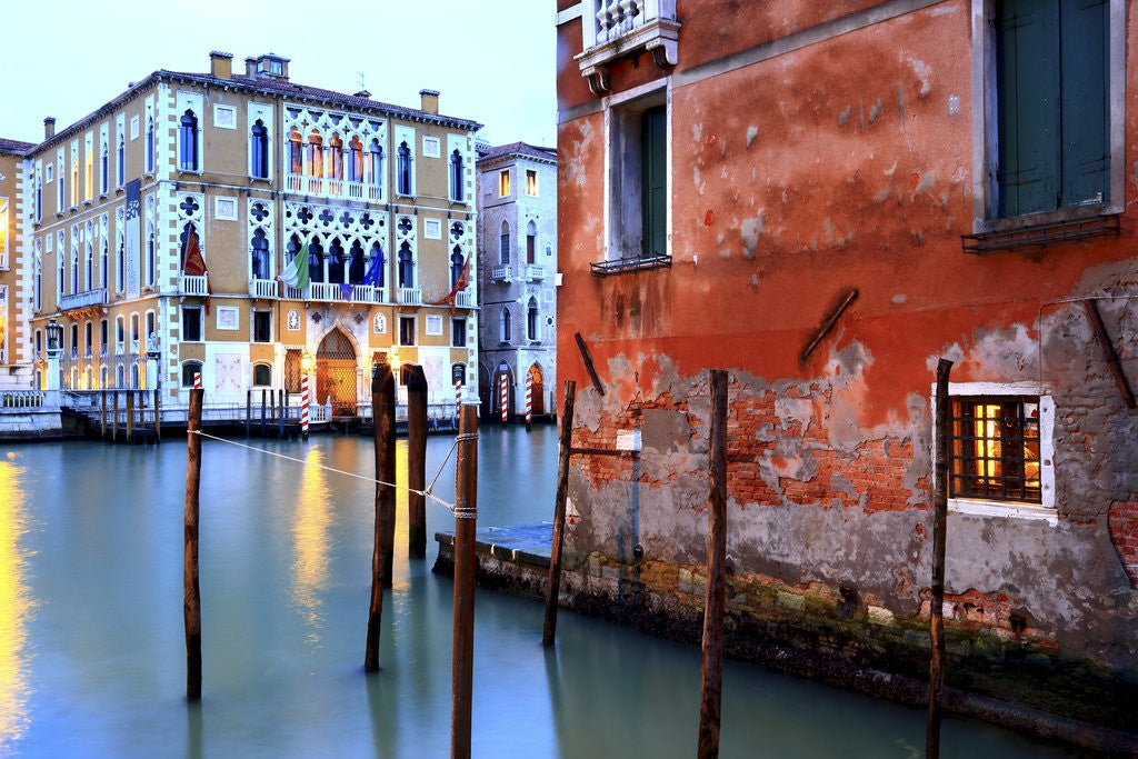 Detail of Canal Grande, a view near the Accademia bridge. by Anonymous