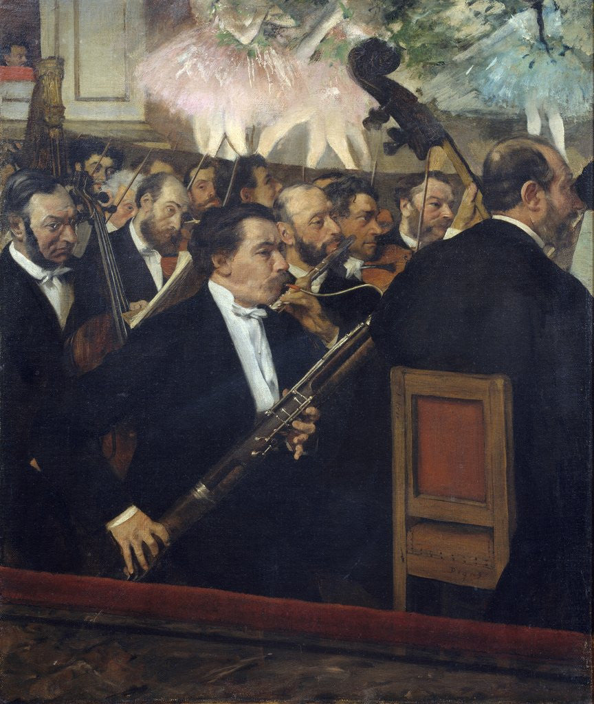 Detail of The Opera Orchestra by Edgar Degas