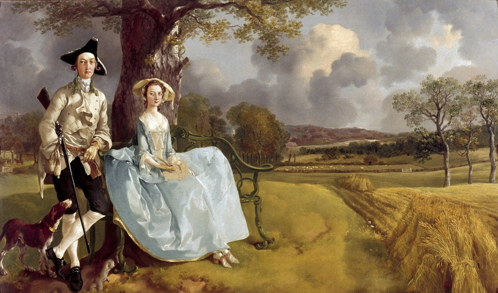 Detail of Portrait of Robert Andrews and his wife Frances Mary Carter by Thomas Gainsborough