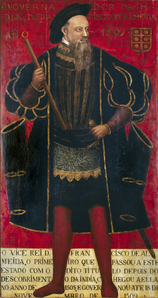 Detail of Portrait of Francisco de Almeid by Anonymous