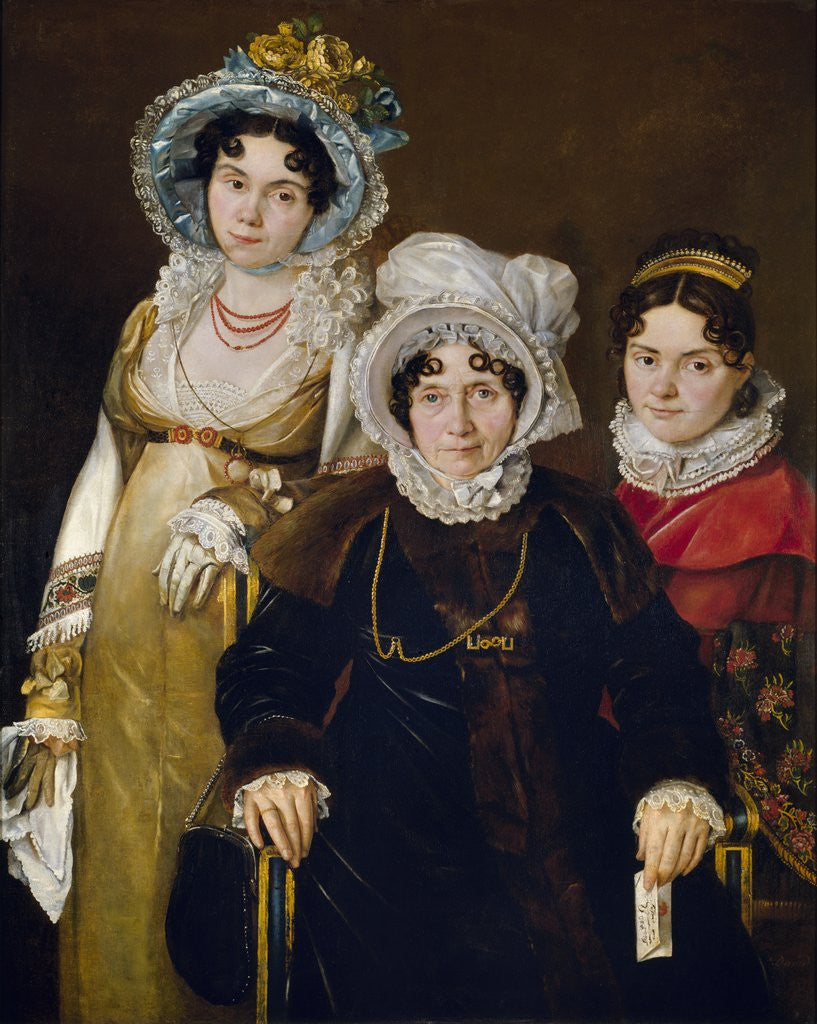 Detail of Portrait of Madame de Tangry and Her Daughters by Jacques-Louis David