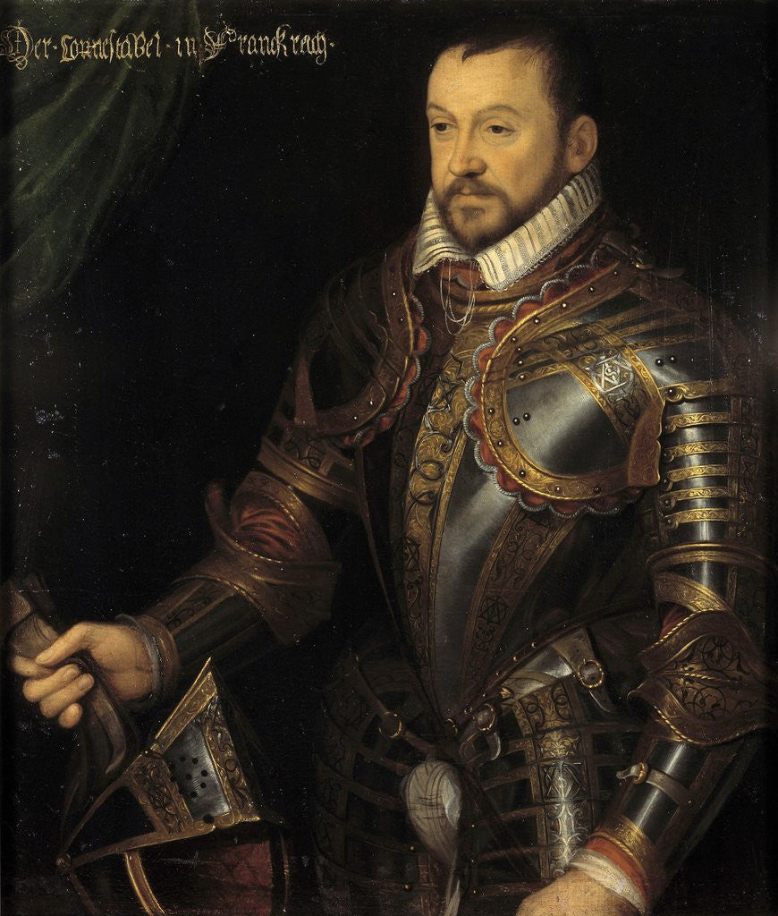 Detail of Portrait of Francois I, Duke of Montmorency, Marshal of France by Anonymous