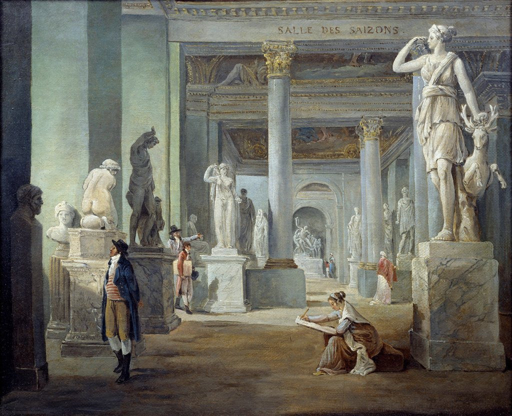 Detail of The room of seasons in the Louvre Museum by Hubert Robert