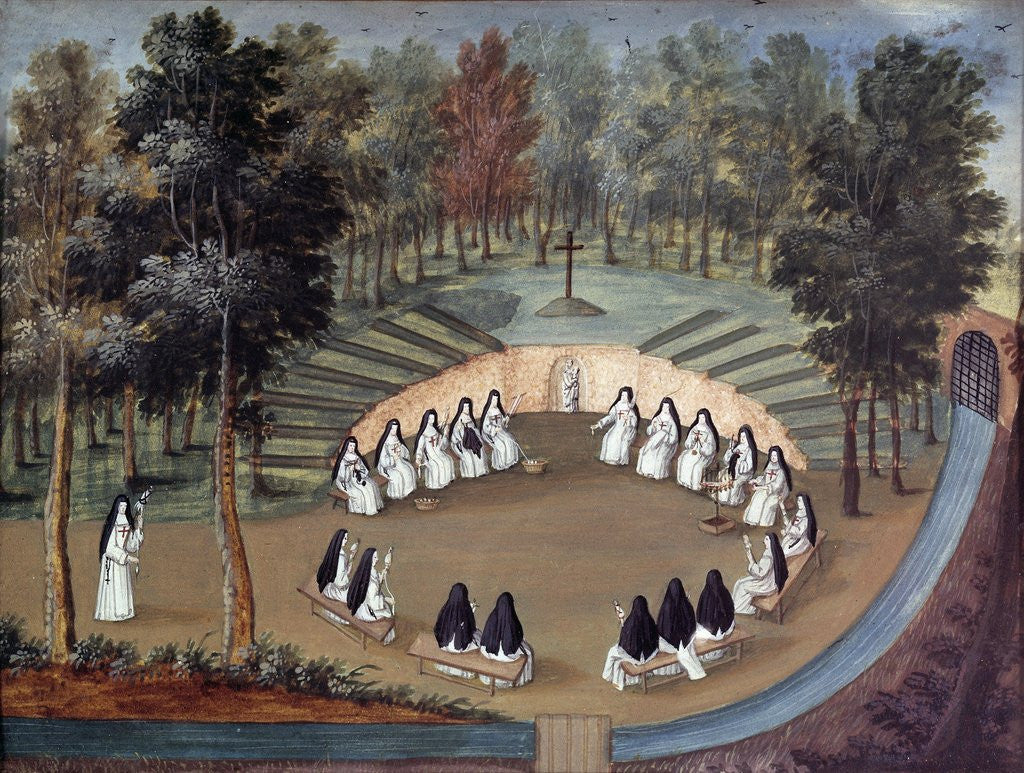 Detail of Meeting of religious sisters at Port Royal des Champs by Anonymous