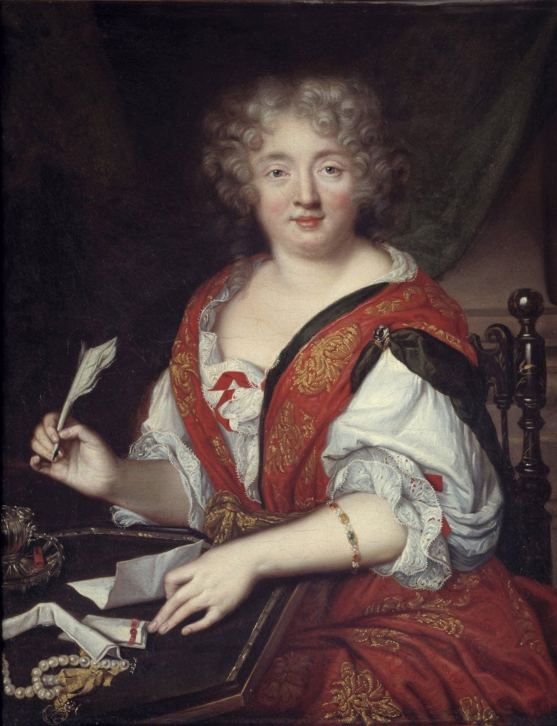 Detail of Portrait once identified as Madame de Sevigne by Anonymous