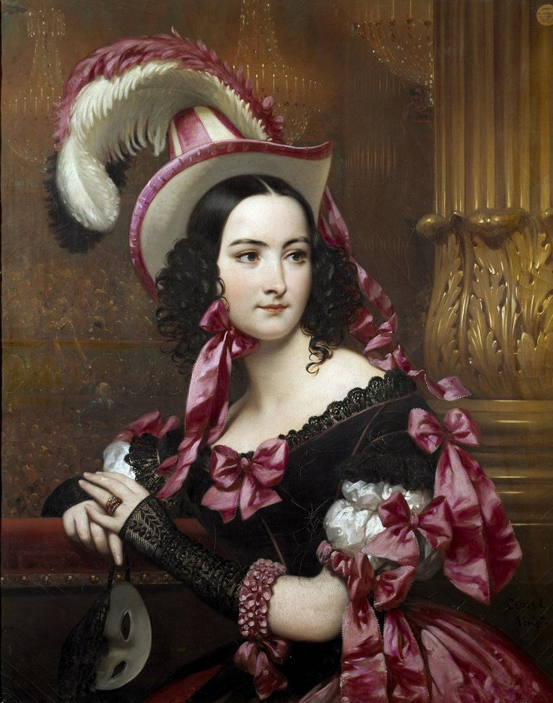 Detail of The Venetian at the Masked Ball by Joseph-Desire Court