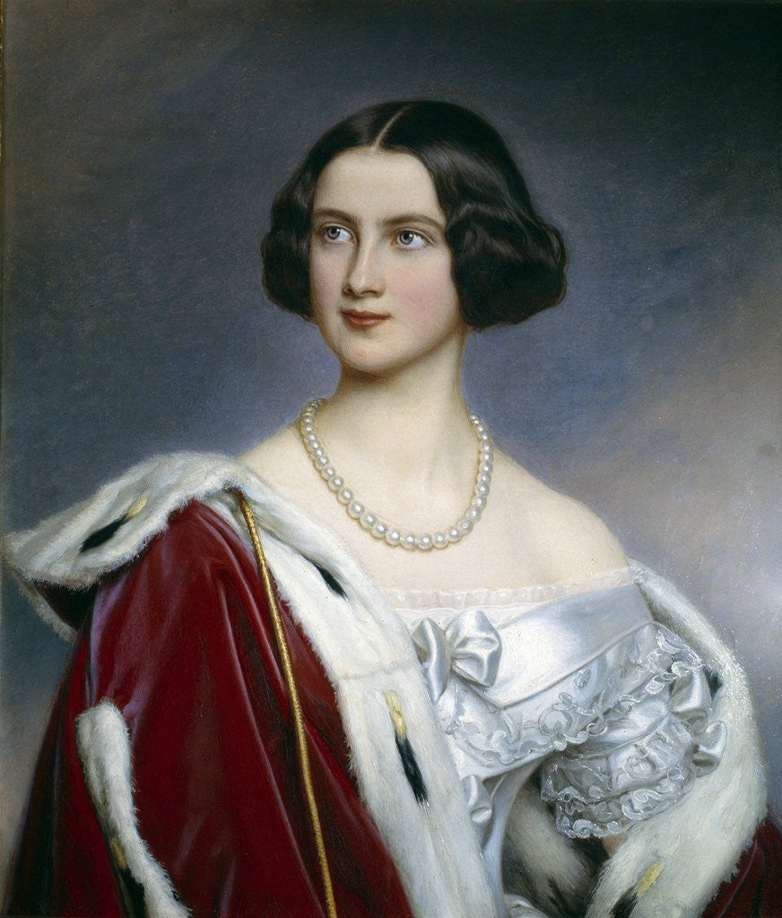 Detail of Portrait of the Princess Marie of Prussia by Joseph Karl Stieler