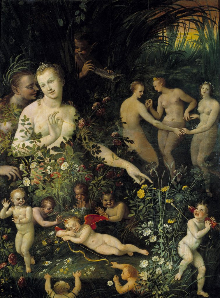 Detail of Allegory, called Allegory of Water or Allegory of Love by Fontainebleau School by Corbis