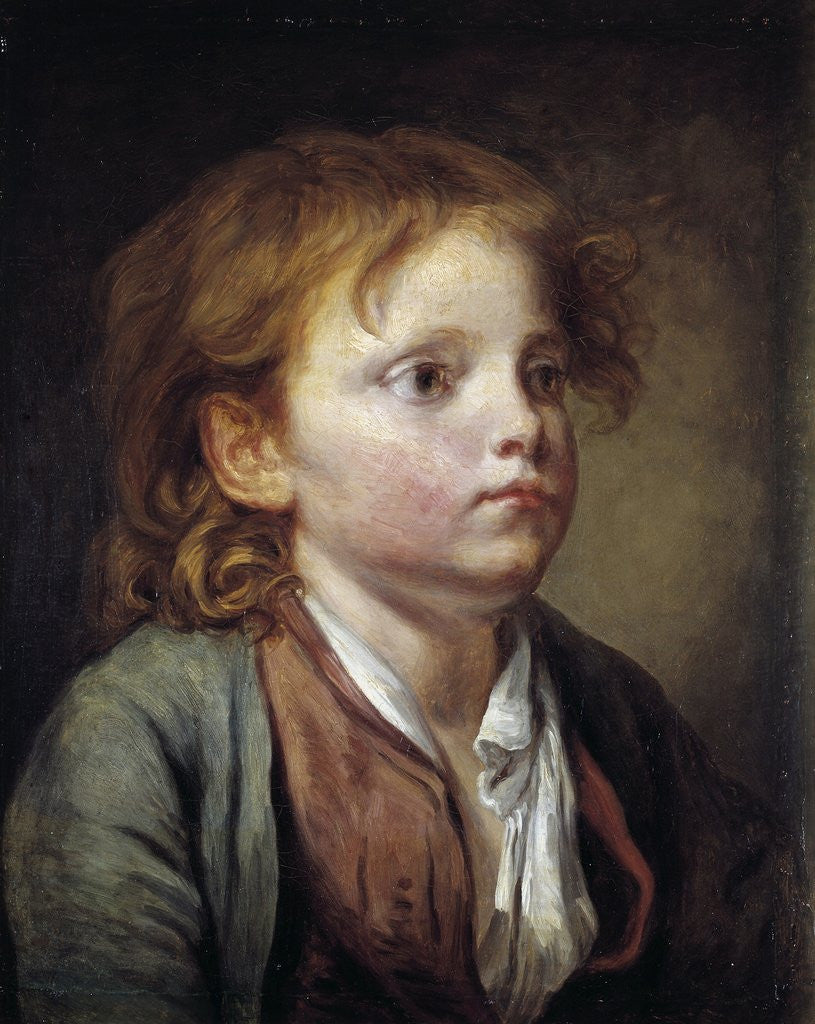 Detail of Portrait of a young boy by Jean-Baptiste Greuze