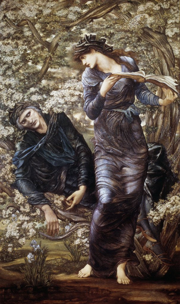 Detail of The Beguiling of Merlin by Edward Burne Jones