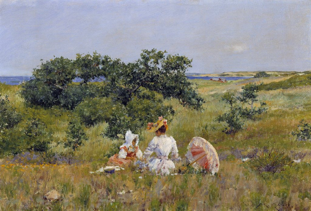 Detail of The Fairy Tale by William Merritt Chase