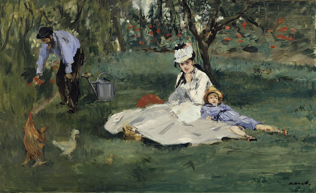Detail of The Monet Family in the Garden by Edouard Manet