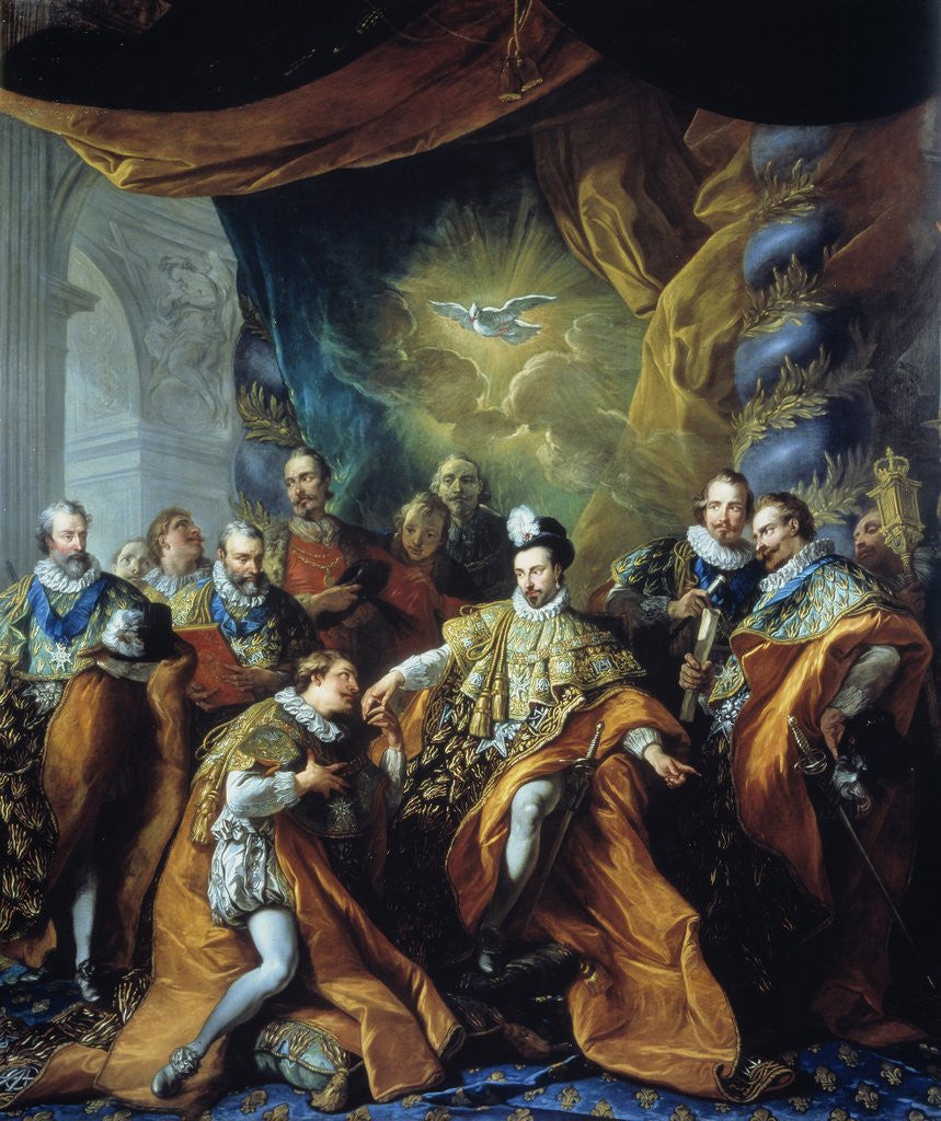 Detail of Institution of the Order of the Holy Spirit by Henry III by Louis Michel van Loo