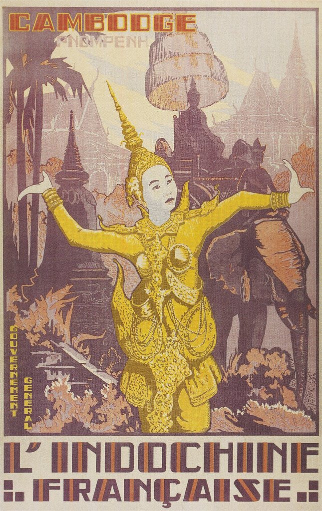Detail of Travel Poster for Cambodia by Corbis