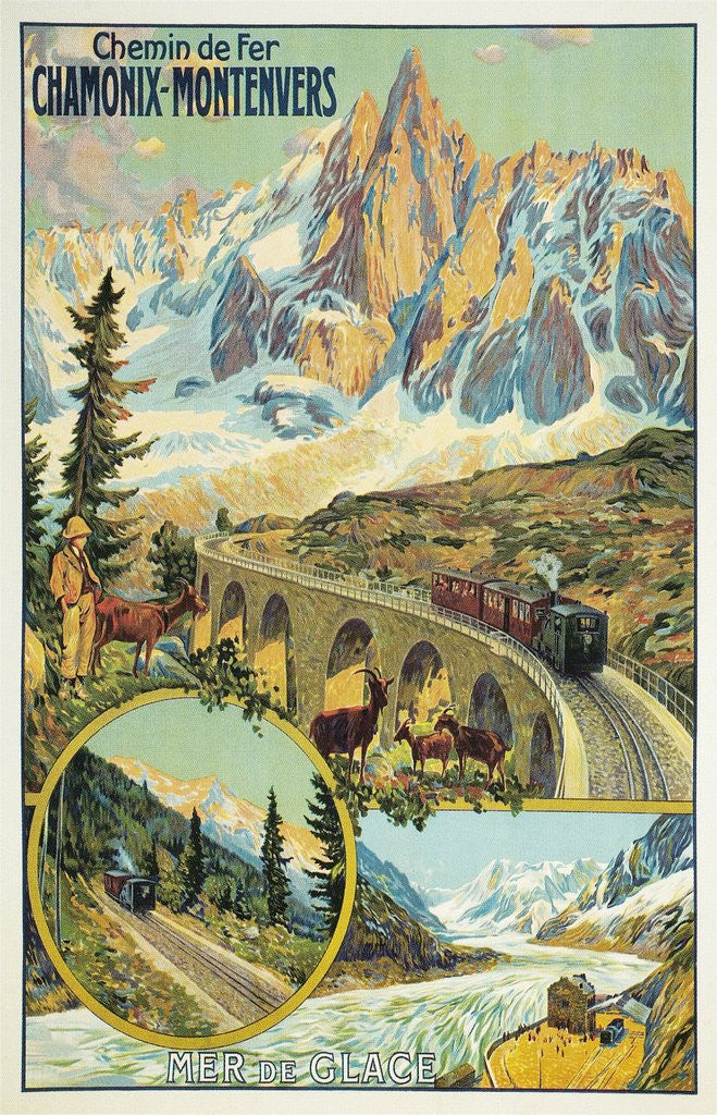 Detail of Vintage Travel Poster for Chamonix, France by Anonymous
