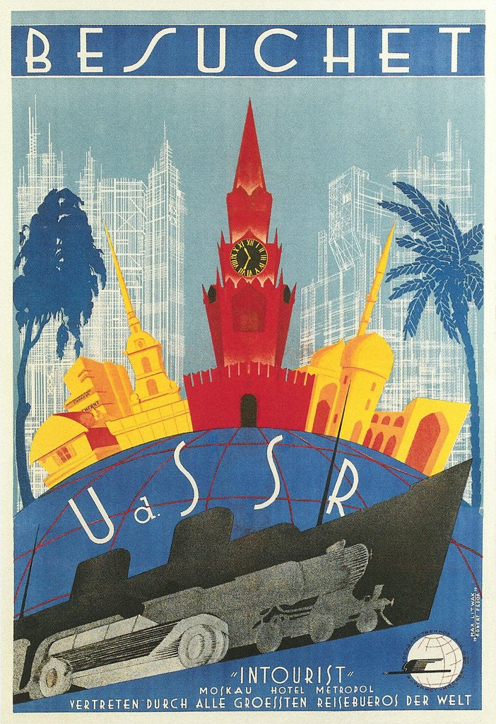 Detail of Visit the USSR Travel Poster by Corbis