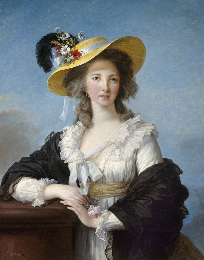 Detail of Portrait of the Duchess of Polignac by Elisabeth Vigee-Lebrun