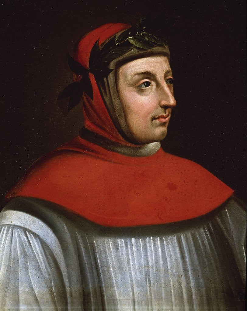 Detail of Portrait of Italian poet Francesco Petrarca by Corbis