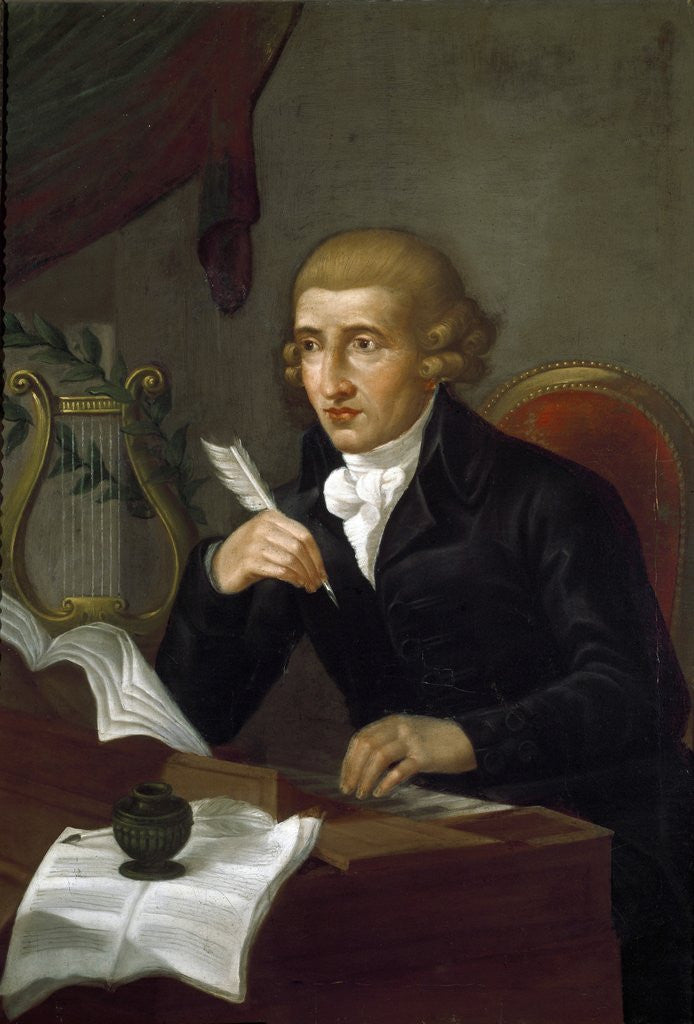 Detail of Portrait of Joseph Haydn, Austrian Composer by Anonymous