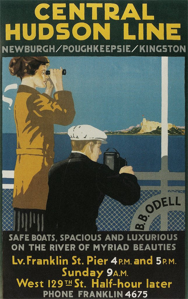 Detail of Travel Poster, Central Hudson Line by Corbis