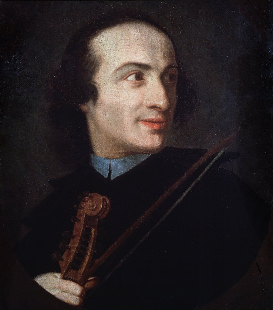 Detail of Portrait of Giuseppe Tartini by Anonymous