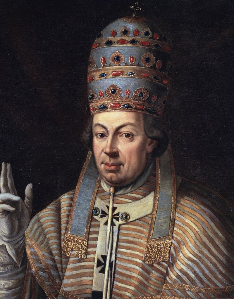 Detail of Portrait of Pope Pius VI by Anonymous