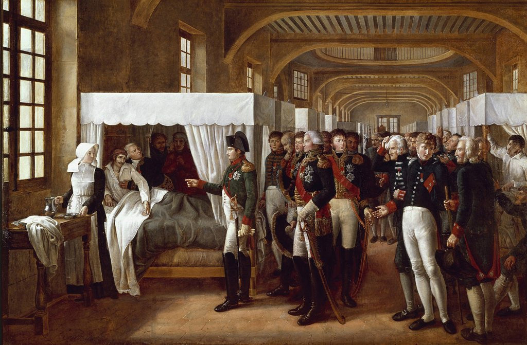 Detail of Napoleon Visiting the Infirmary of Invalides on 11th February 1808 by Alexandre Veron Bellecourt