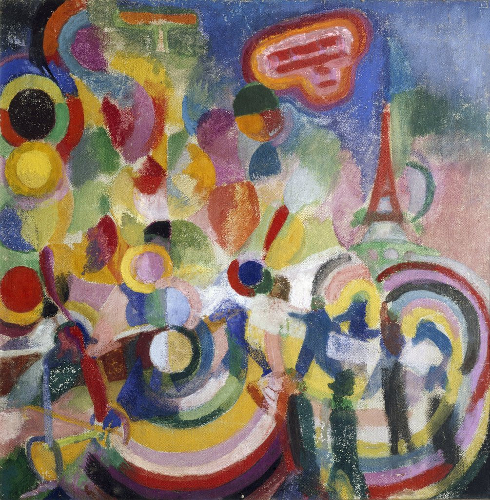 Detail of Homage to Bleriot by Robert Delaunay