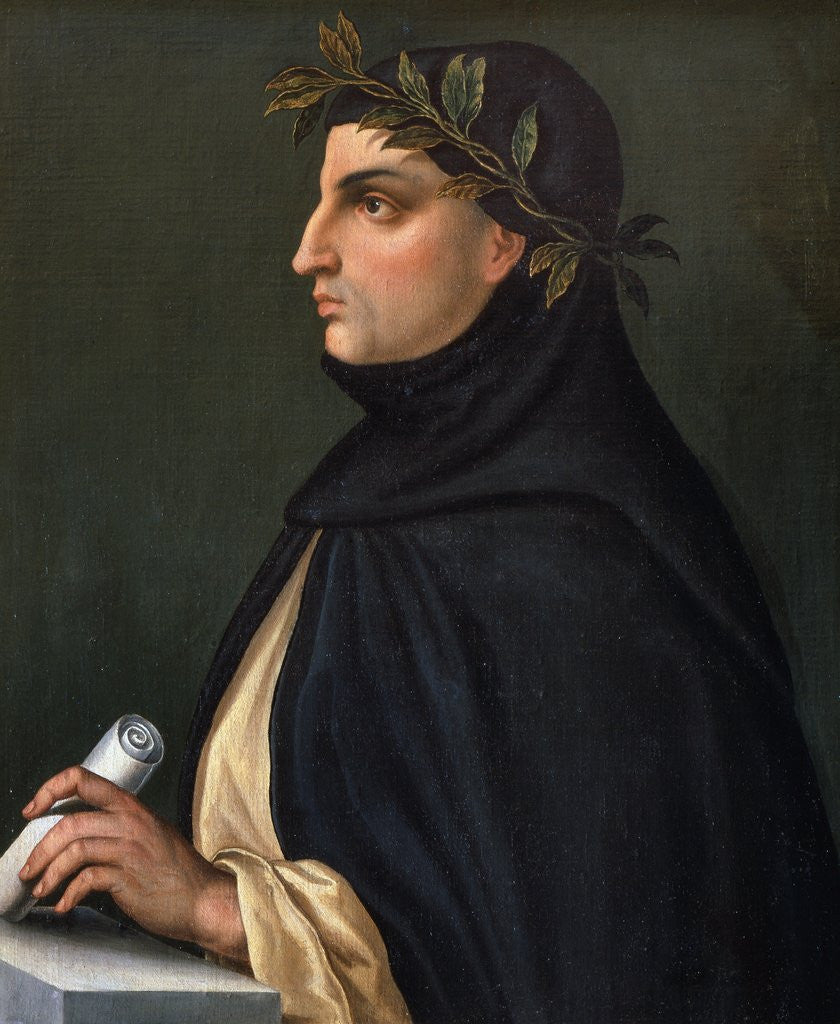 Detail of Portrait of Italian poet Giovanni Boccaccio by Anonymous