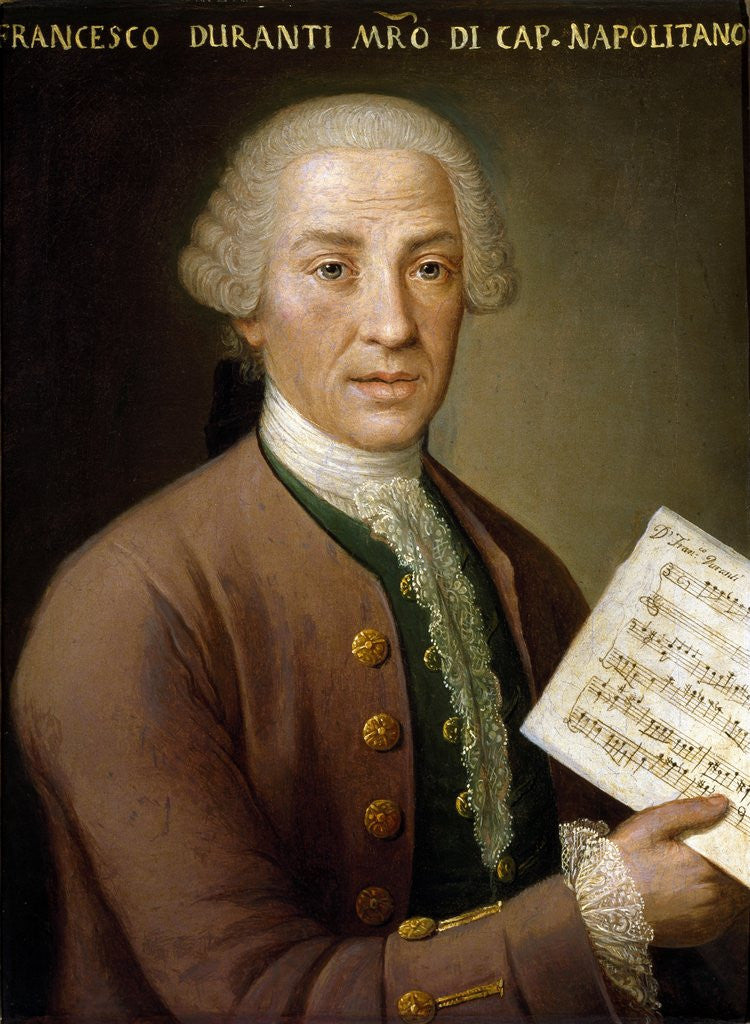 Detail of Portrait of Italian composer Francesco Durante by Anonymous