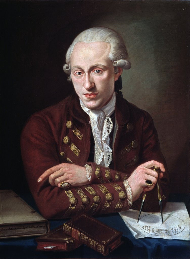 Detail of Portrait of Danish composer Thomas Christian Walter by Angelo Crescimbeni