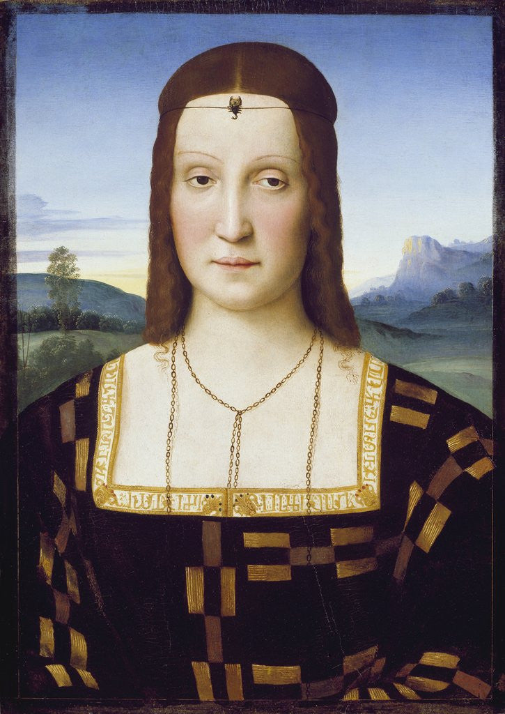 Detail of Portrait of Elisabetta Gonzaga by Raphael