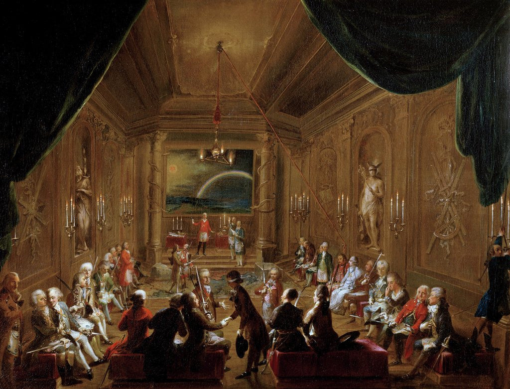 Detail of Initiation ceremony in a Viennese Masonic Lodge by Anonymous