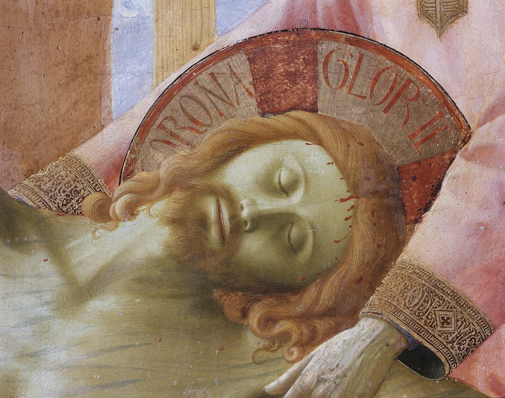 Detail of Detail of the Head of the Dead Christ by Fra Angelico