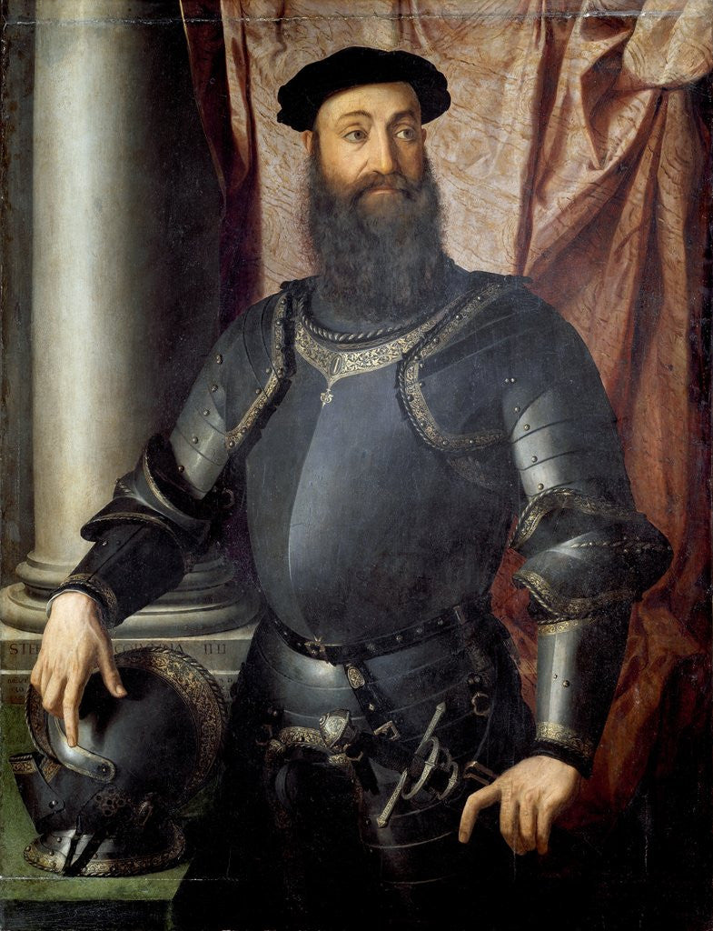 Detail of Portrait of Stefano Colonna by Agnolo Bronzino