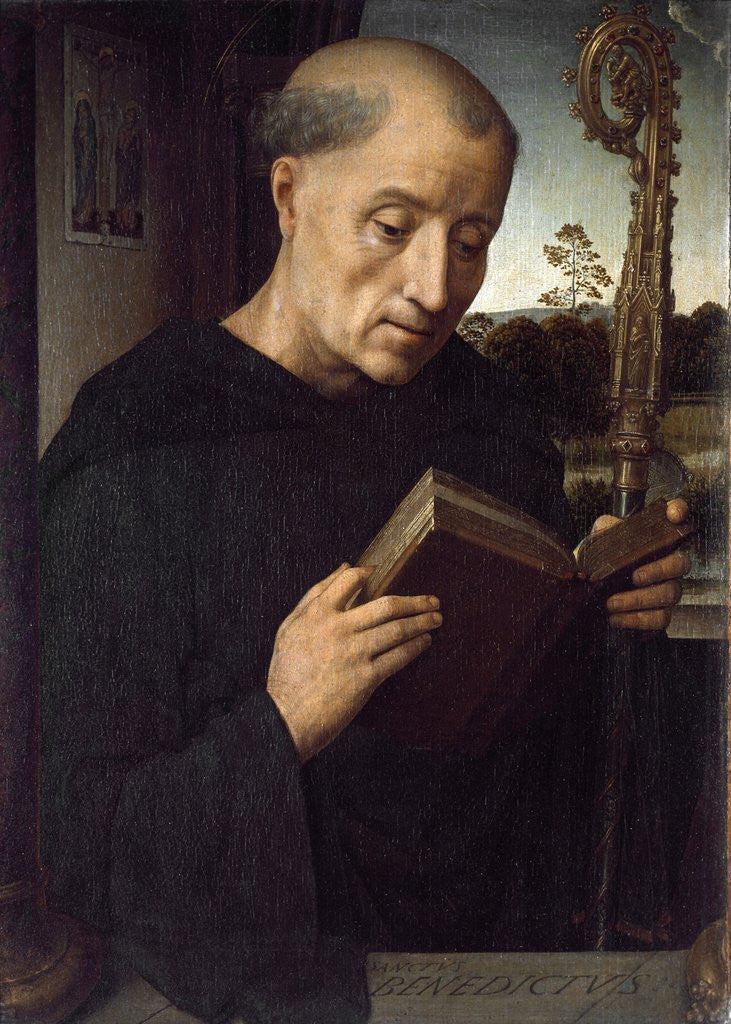 Detail of Benedict of Nursia by Hans Memling