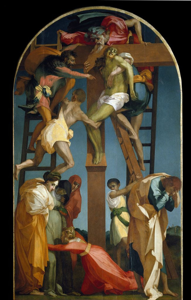 Detail of The Descent from the Cross by Rosso Fiorentino