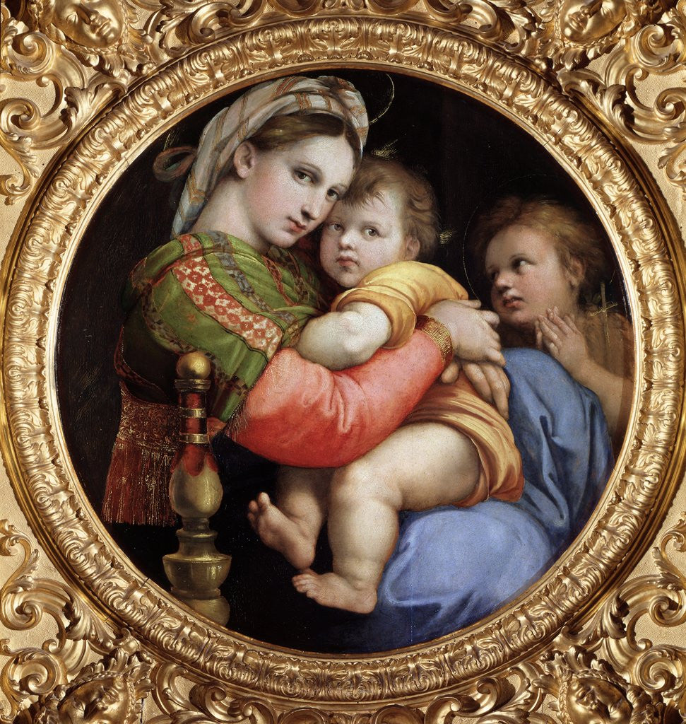 Detail of Madonna of the Chair by Raphael