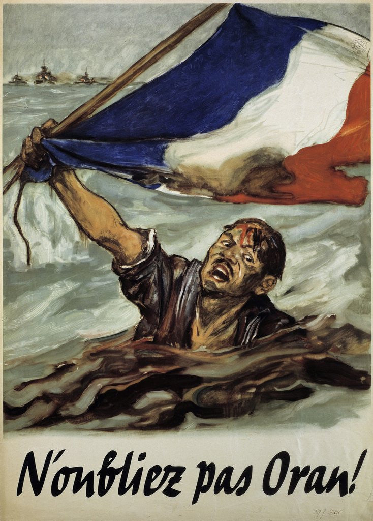 Detail of N'oubliez pas Oran! (Don't Forget Oran!) World War II poster by Anonymous
