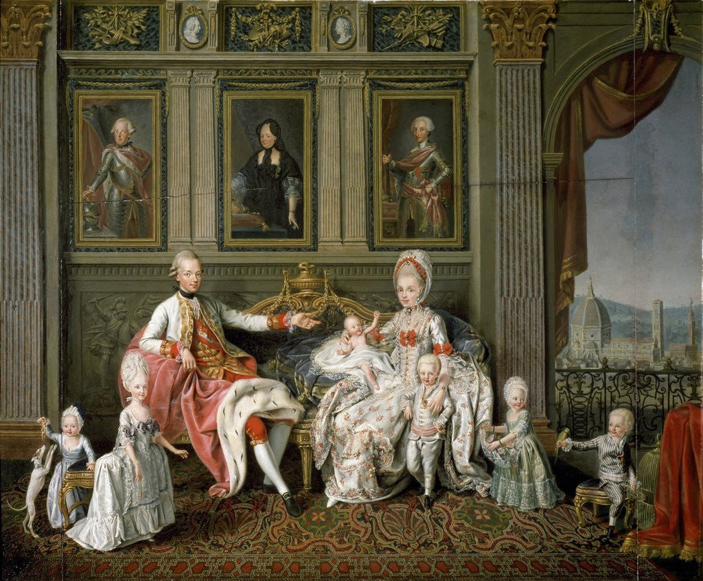 Detail of Grandduke Leopold of Tuscany and Family by Wenzel Werlin