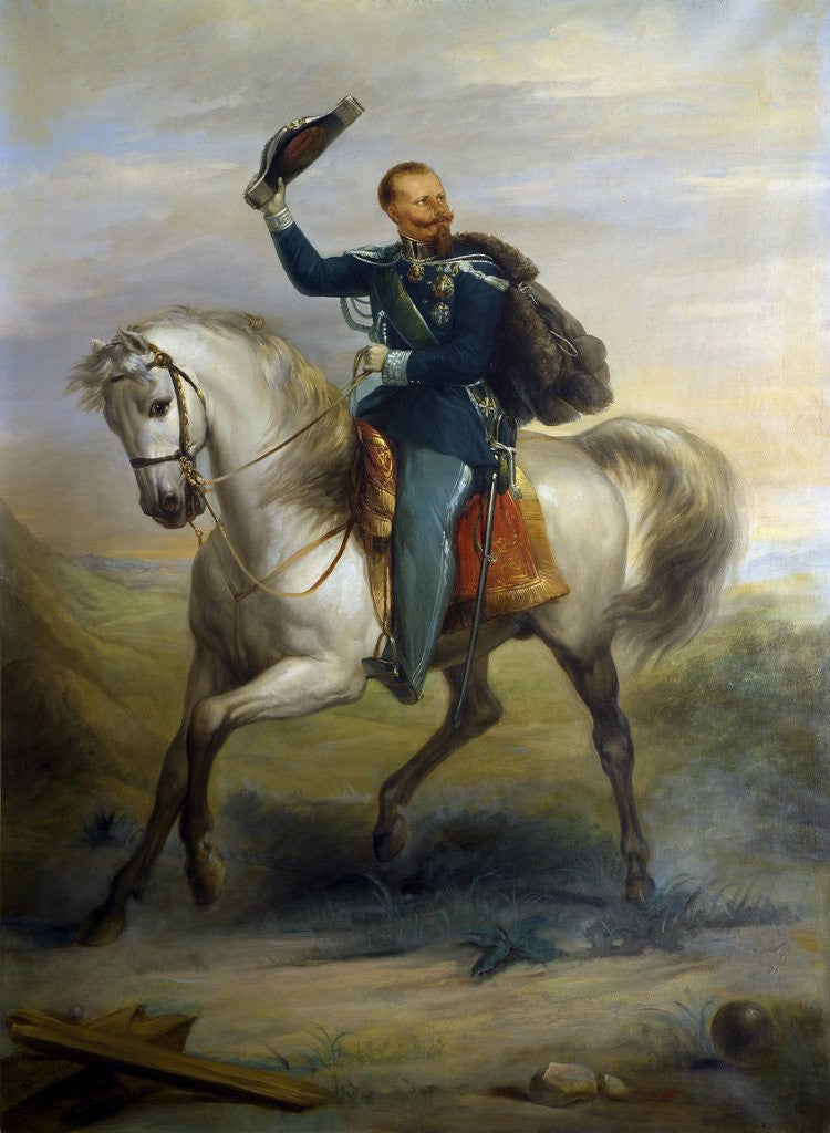 Detail of Portrait of Victor Emmanuel II of Italy by Ferdinando Folchi