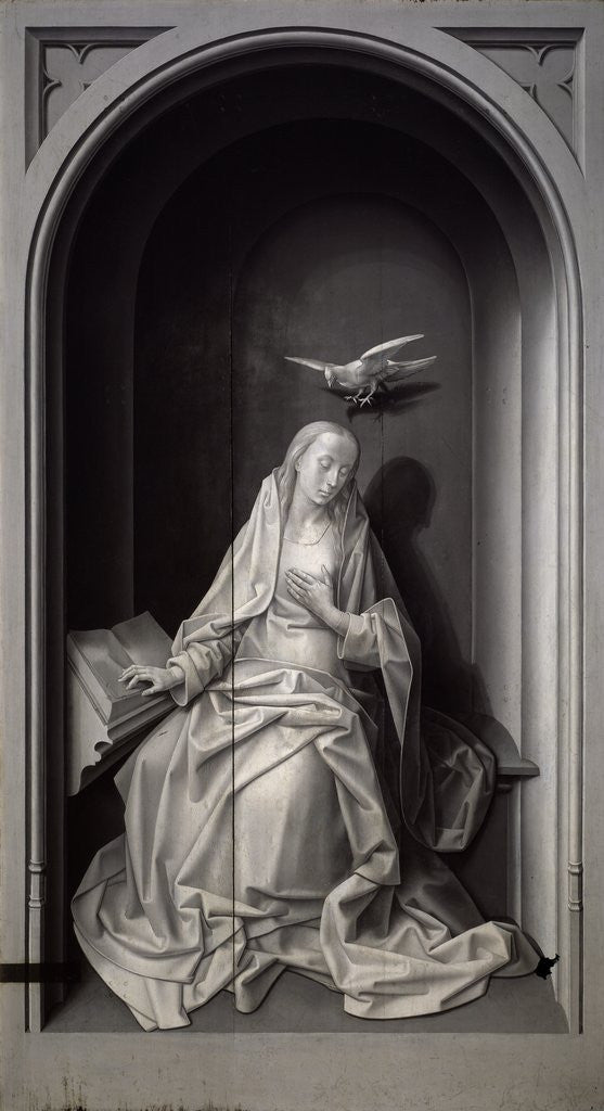Detail of The Virgin of the Annunciation by Hugo van der Goes