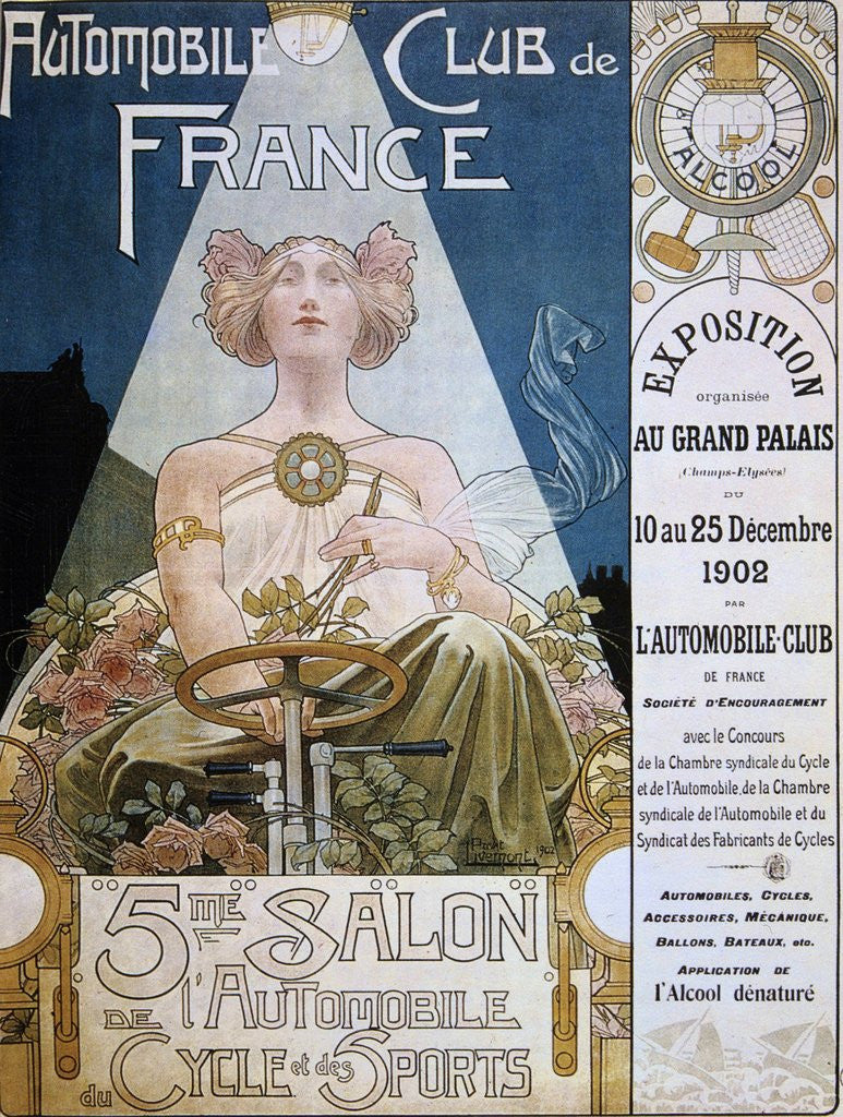 Detail of Poster of the Automobile Club de France, 1902 by Corbis