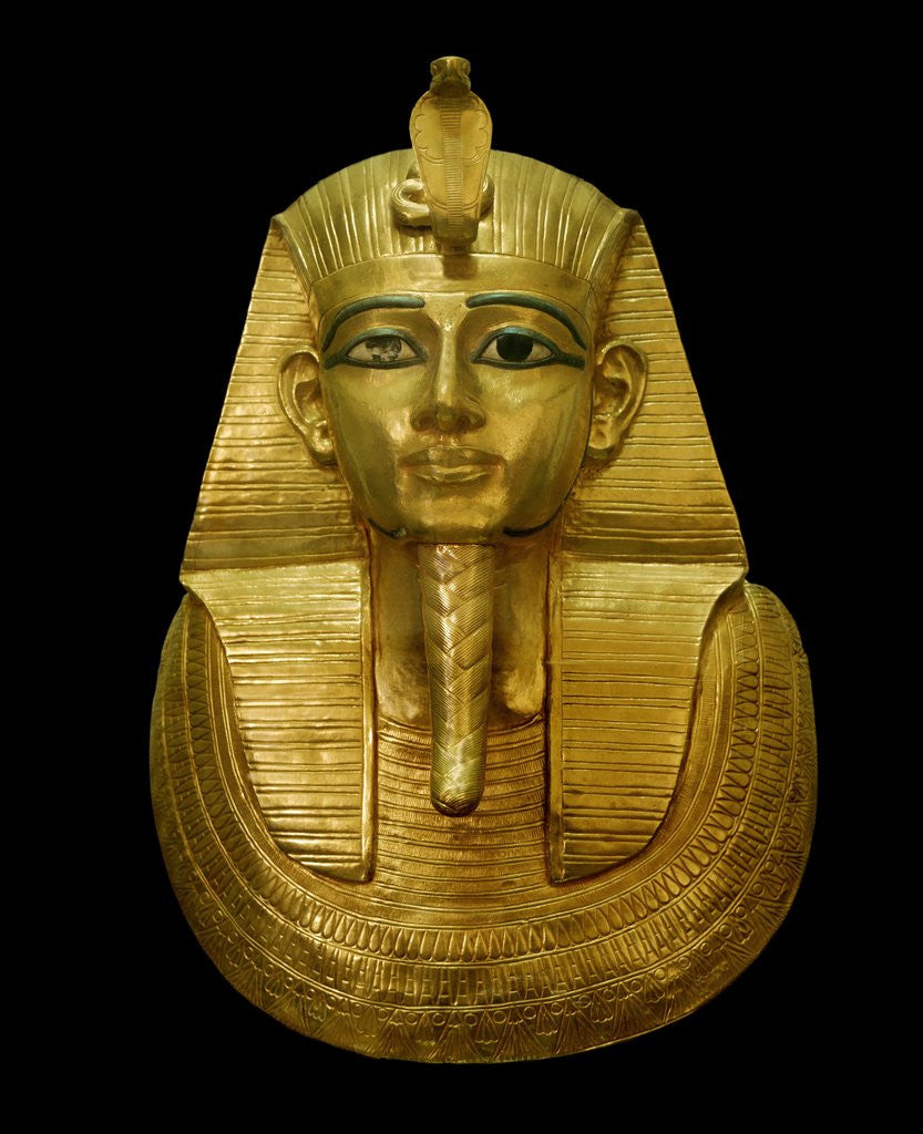 Detail of Egyptian Antiquity : gold head of pharaoh by Anonymous