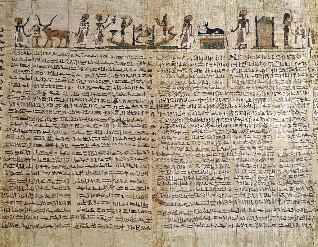Detail of Egyptian Antiquity : papyrus of the Book of the Dead by Anonymous